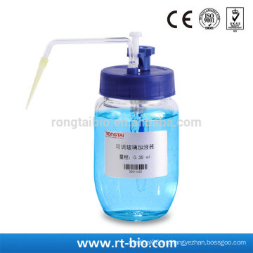 RONGTAI Dispensador de tapa de botella de inyección de vidrio ajustable 0.38ml